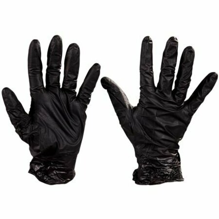BSC PREFERRED Nighthawk, Nitrile Disposable Gloves, Nitrile, Powder-Free, M, 50 PK, Black S-13406M